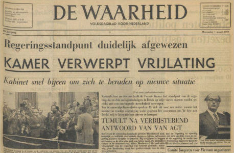 Voorpagina De Waarheid 1 maart 1972