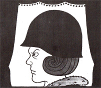 Koningin Beatrix met helm