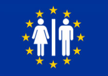 Logo Europa met mannetje en vrouwtje