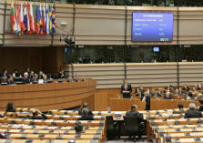 Vergaderzaal Europaparlement in Brussel