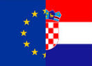 Half Europese, half Kroatische vlag
