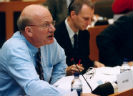 Jan Mulder aan het werk in het Europees parlement