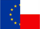 Halve Europese en halve Poolse vlag