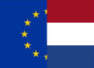 Half Europese half Nederlandse vlag