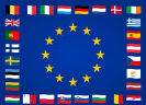 Europese ster omringt door vlaggen lidstaten