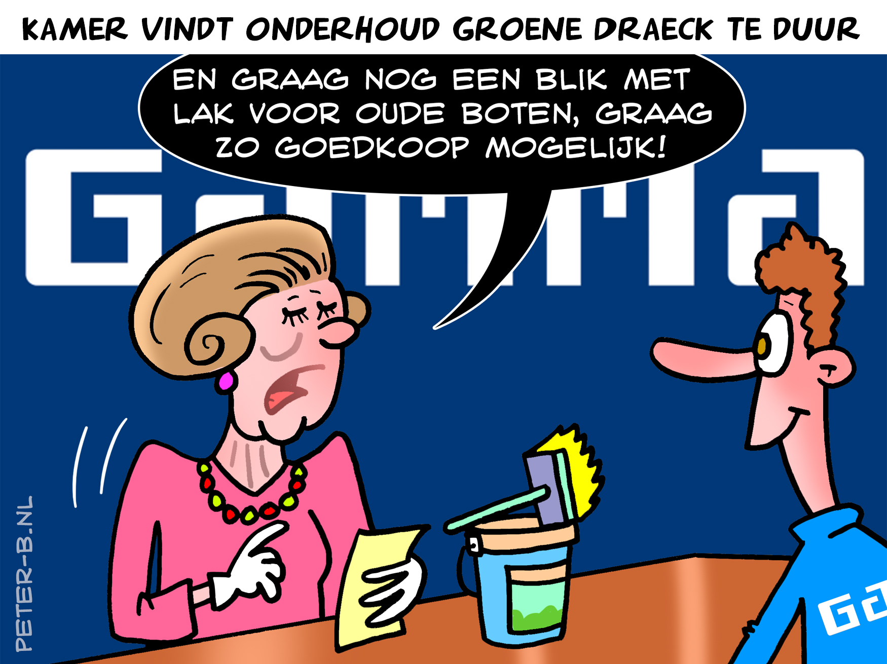 Prinses Beatrix bij de Gamma