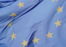 Europese vlag wapperend