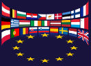 Lidstat vlaggen en Europese sterren