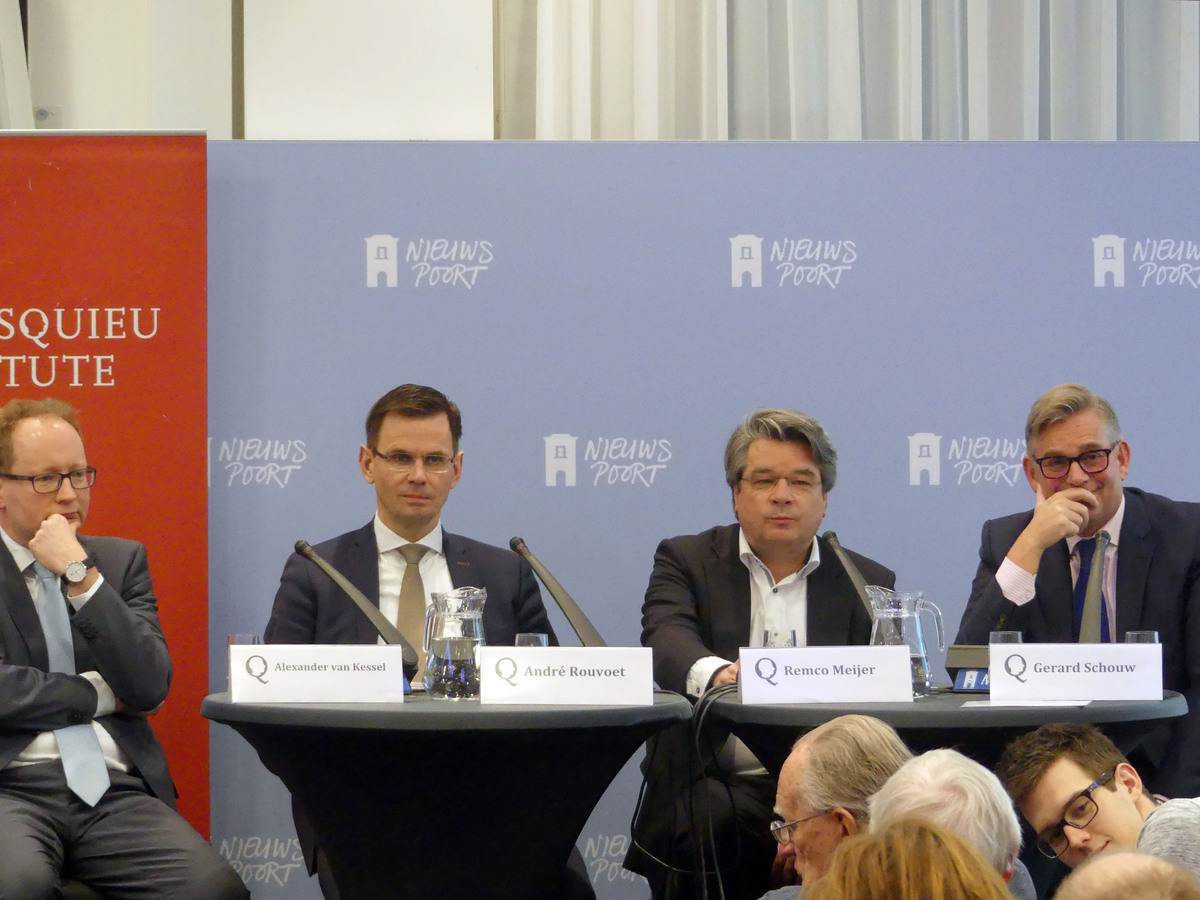 v.l.n.r.: Alexander van Kessel, Andr Rouvoet, Remco Meijer en Gerard Schouw