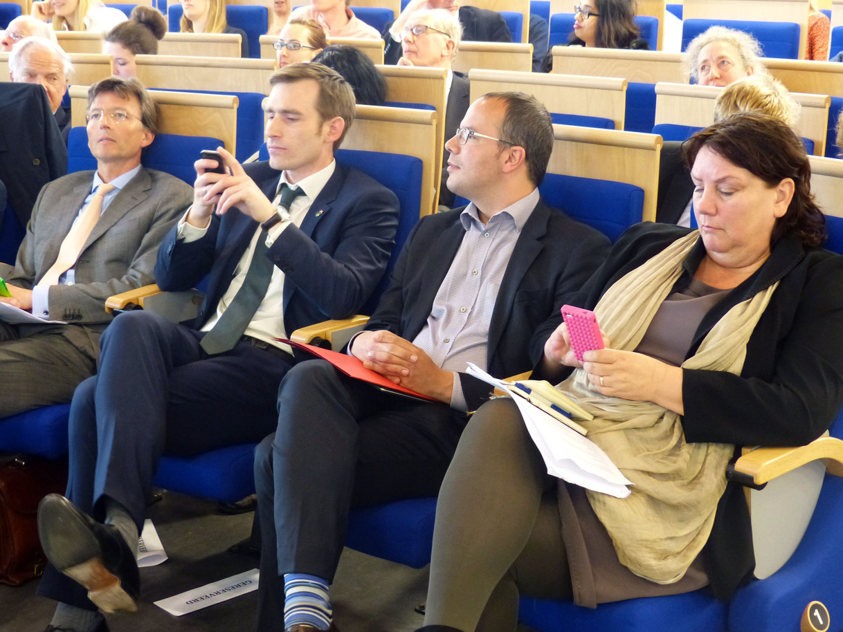 Even the speakers are voting