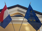 Vlag Nederland en EU Vlag Nederland en EU