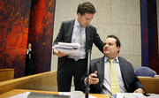 Minister President Rutte en Staatssecretaris de Jager in vak K Minister President Rutte en Staatssecretaris de Jager in vak K