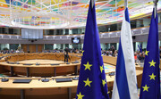 Vlaggen EU en Israel