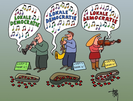 Lokale democratie cartoon