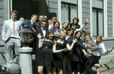 Masterclass studenten op trap