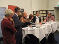 Marcel ten Hooven, Drs. Arie Slob, Catelene Passchier, Prof.Dr. Ruud Koole, Drs. Mariëtte Hamer, Sander de Rouwe en Max van Weezel