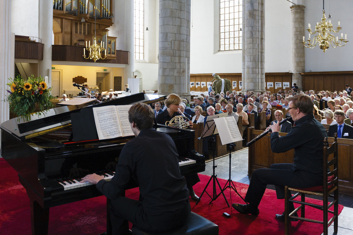 Rutger Stoel (hobo), Maaike Dijkstra (hoorn) en Rik Helmes (piano)