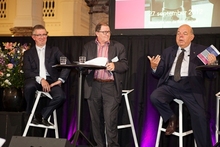 V.l.n.r. Paul Frissen, Max van Weezel en Arthur Docters van Leeuwen