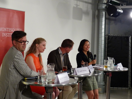 v.l.n.r.: Bram Vermeer, Judith Merkies, Johan Graafland en Mariko Peters