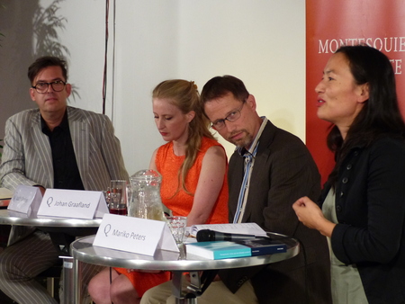 v.l.n.r.: Bram Vermeer, Judith Merkies, Johan Graafland en Mariko Peters