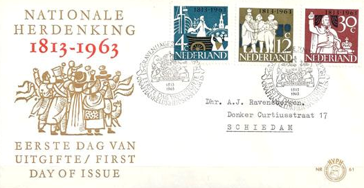 Eerste dag-enveloppe herdenkingszegels