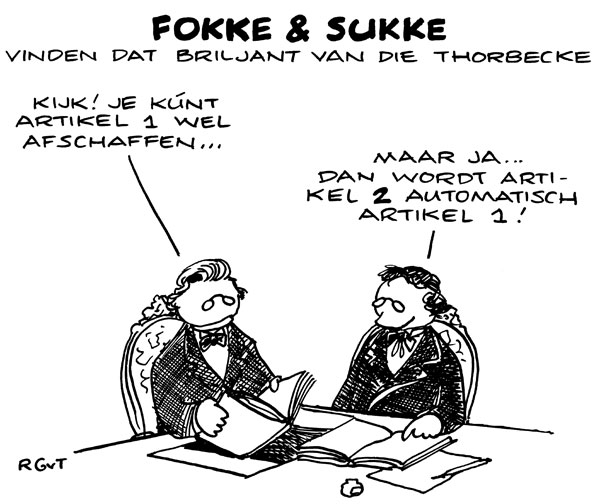 Fokke en Sukke aan een tafel