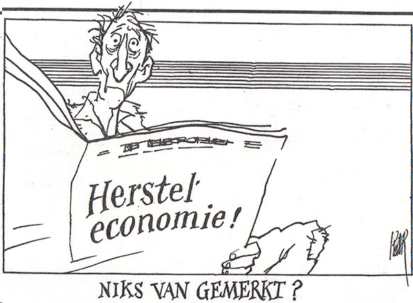 Man met schrik in de ogen