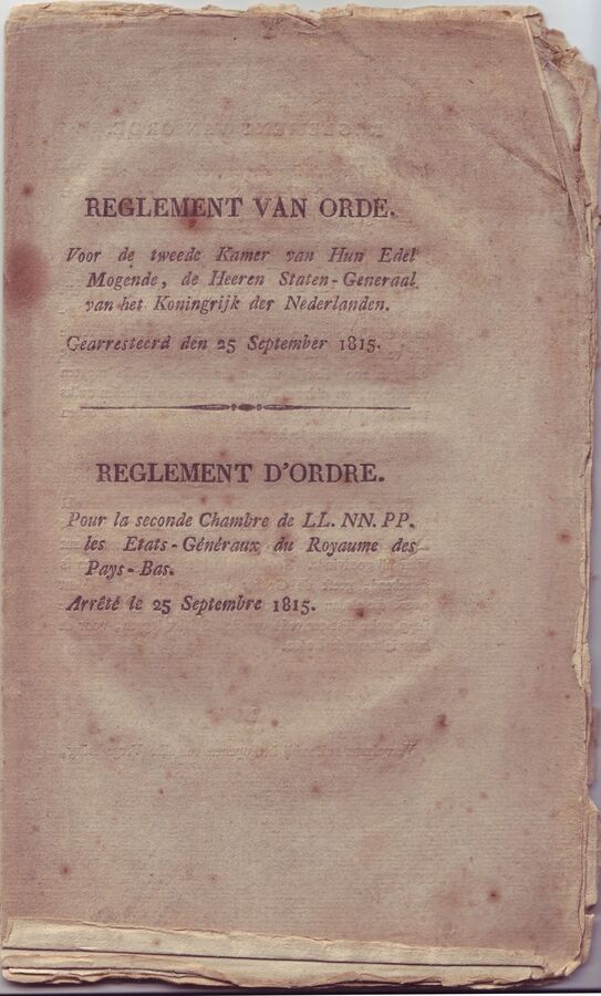 Reglement van Orde Tweede Kamer (1815)