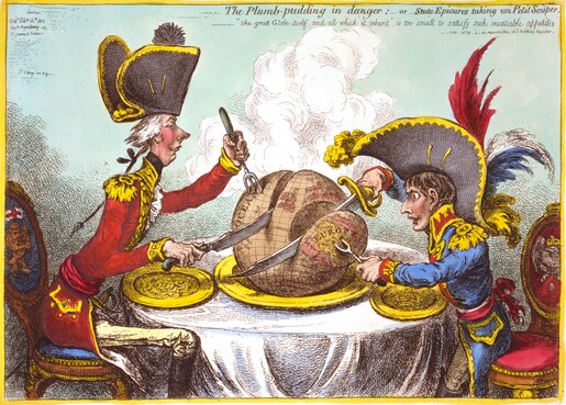 William Pitt en Napoleon verdelen de wereld