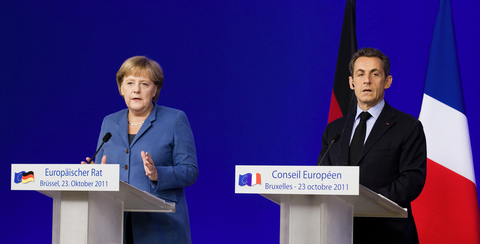 Angela Merkel en Francois Hollande