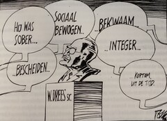 Cartoon over Willem Drees