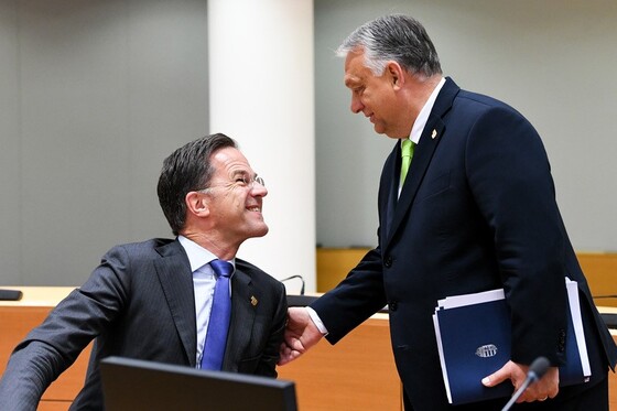 Rutte en Orban op de Europese Top van juni 2023