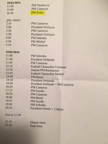 Tusk Schedule