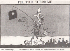 Piet Steenkamp op dromedaris