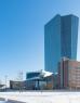 Het gebouw van de Europese Centrale Bank in Frankfurt
